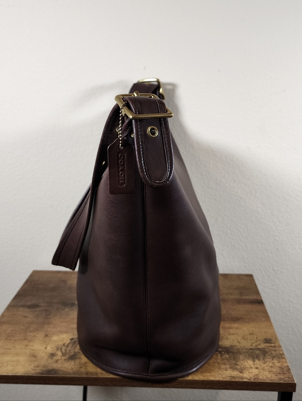 Vintage Coach Mahogany Duffle Sac #9085 - Picture 9 of 15